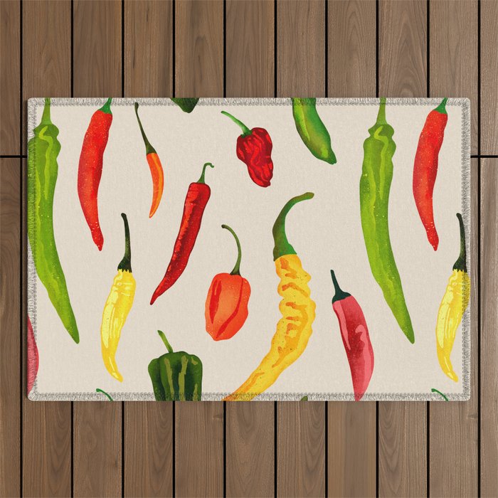 Hot Stuff Peppers Outdoor Rug Gallery Image 1