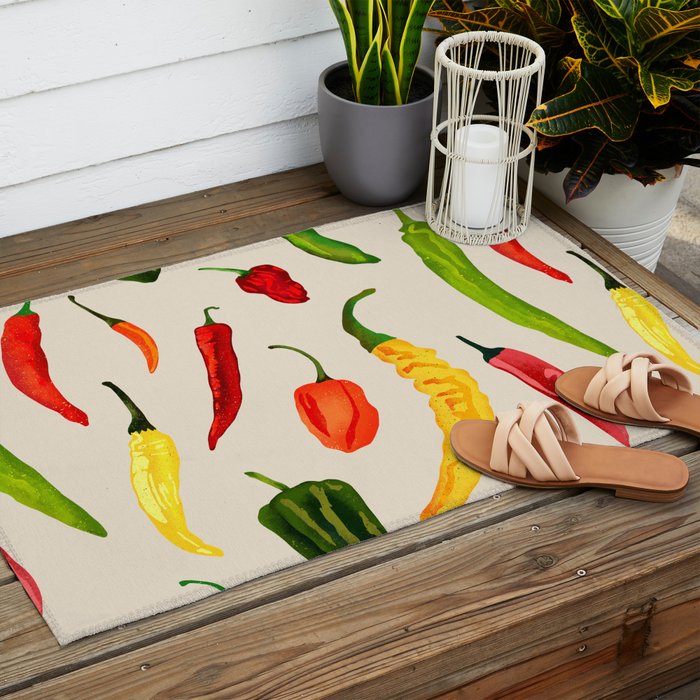 Hot Stuff Peppers Outdoor Rug Gallery Image 2