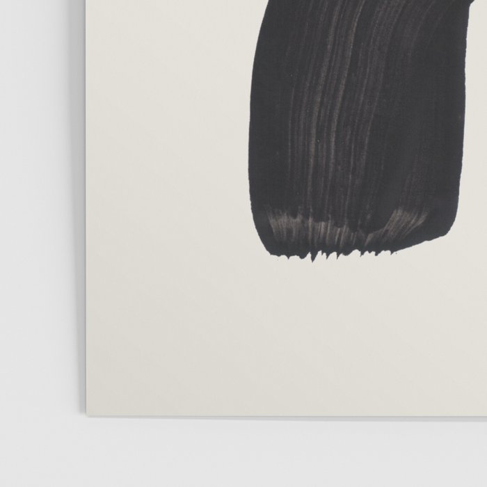 Mid Century Modern Minimalist Abstract Art Brush Strokes Black & White Ink Art Tribal Marking Poster Gallery Image 3