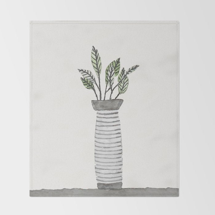 Vase 3 Throw Blanket Gallery Image 2