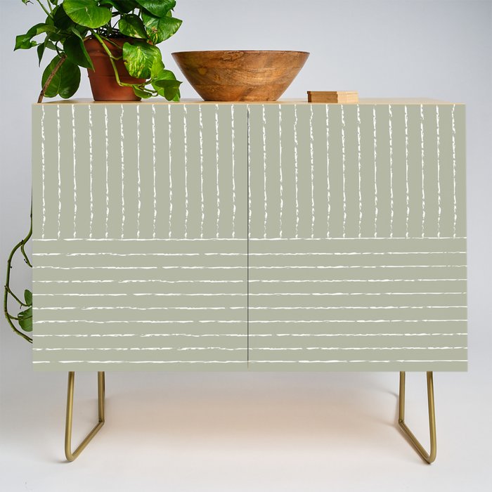 Lines (Linen Sage) Credenza Gallery Image 1