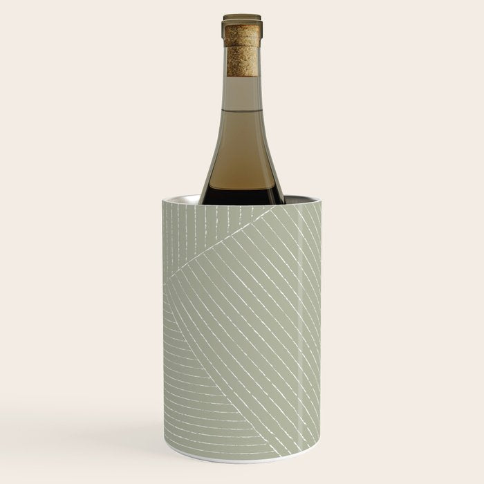 Lines (Linen Sage) Wine Chiller Gallery Image 3