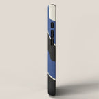 Color Block Abstract Leaf - Blue Black  iPhone Case Gallery Image 2