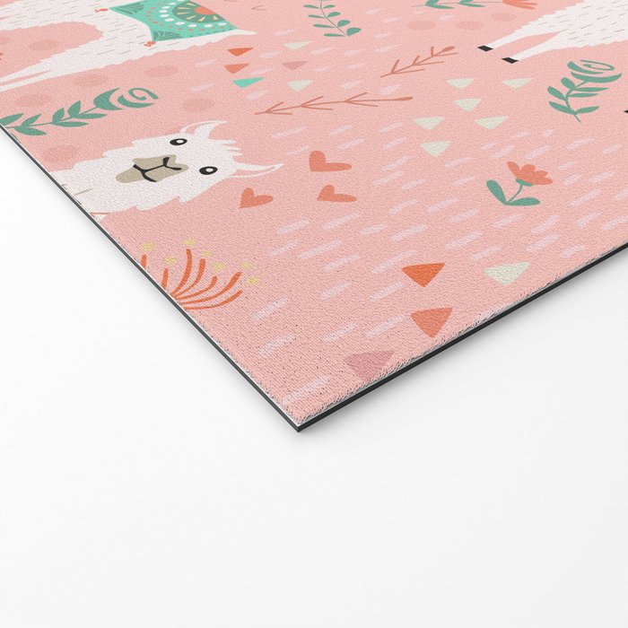 Lovely Llama on Pink Welcome Mat Gallery Image 2