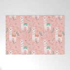 Lovely Llama on Pink Welcome Mat Gallery Image 1