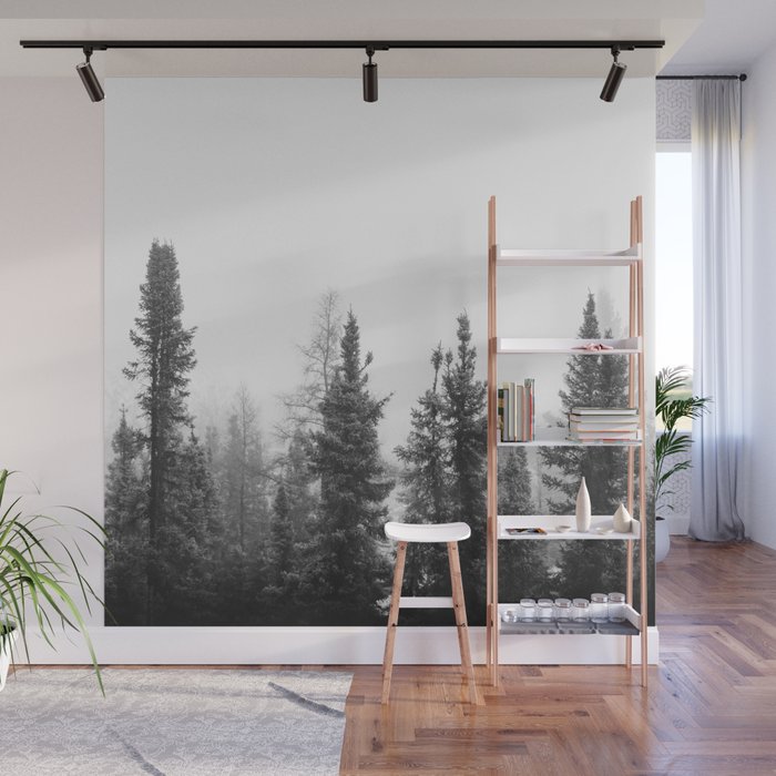 Misty Forest Wall Mural Gallery Image 1