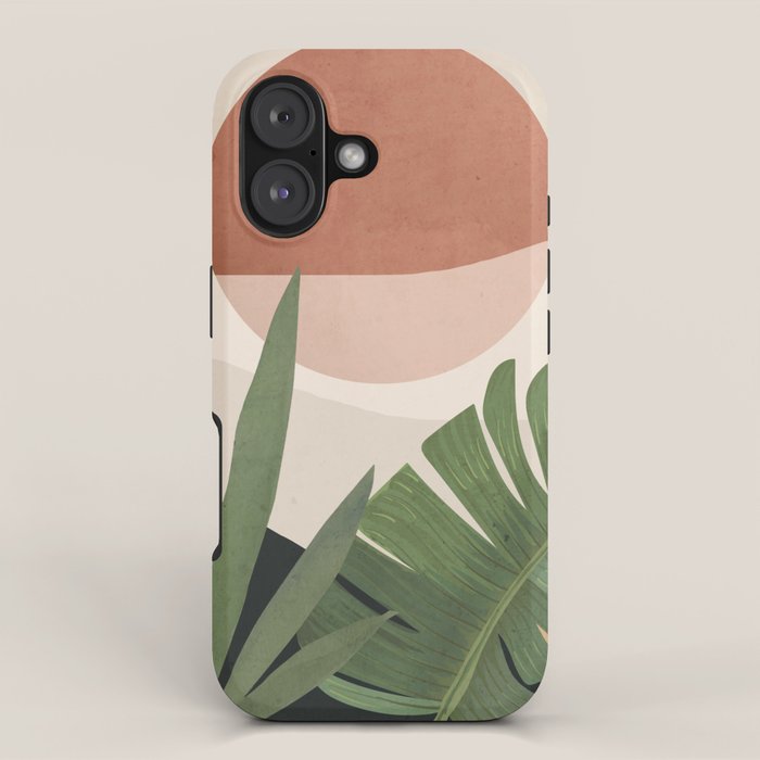Abstract Art Tropical Leaves 45 iPhone Case Gallery Image 1
