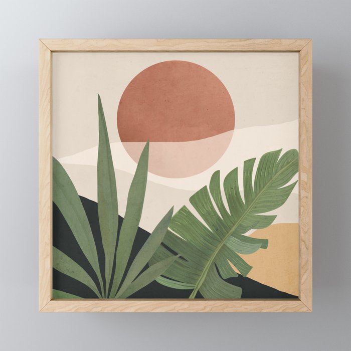 Abstract Art Tropical Leaves 45 Mini Art Print Gallery Image 1