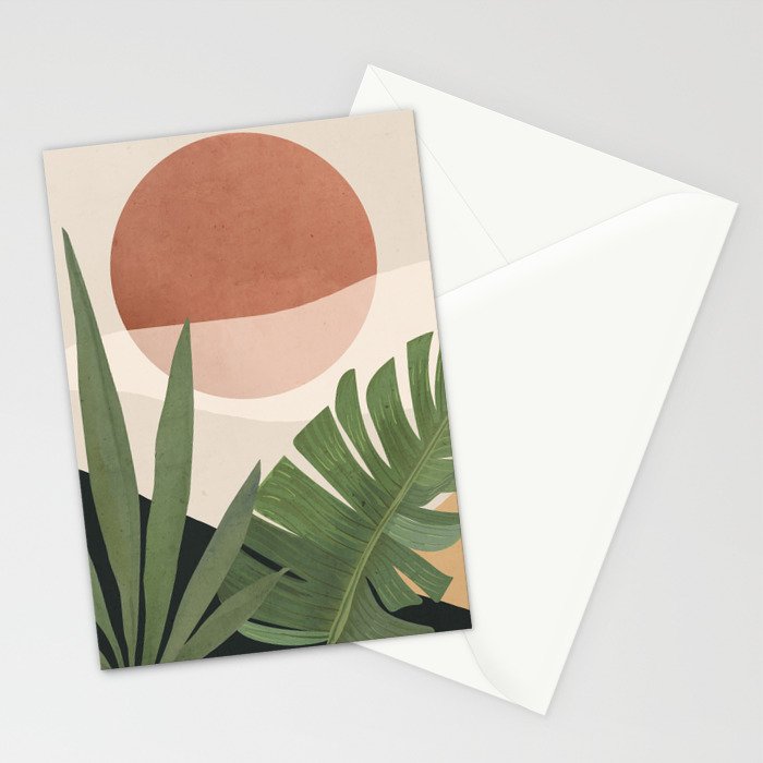 Abstract Art Tropical Leaves 45 Stationery Card Gallery Image 2