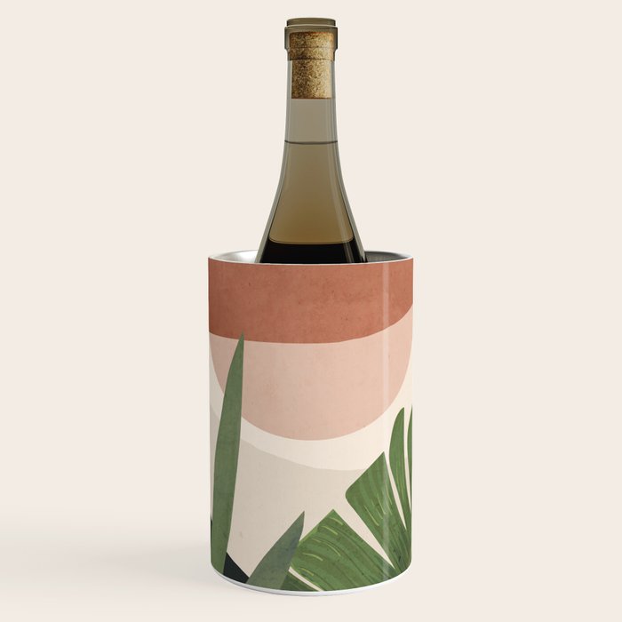 Abstract Art Tropical Leaves 45 Wine Chiller Gallery Image 1