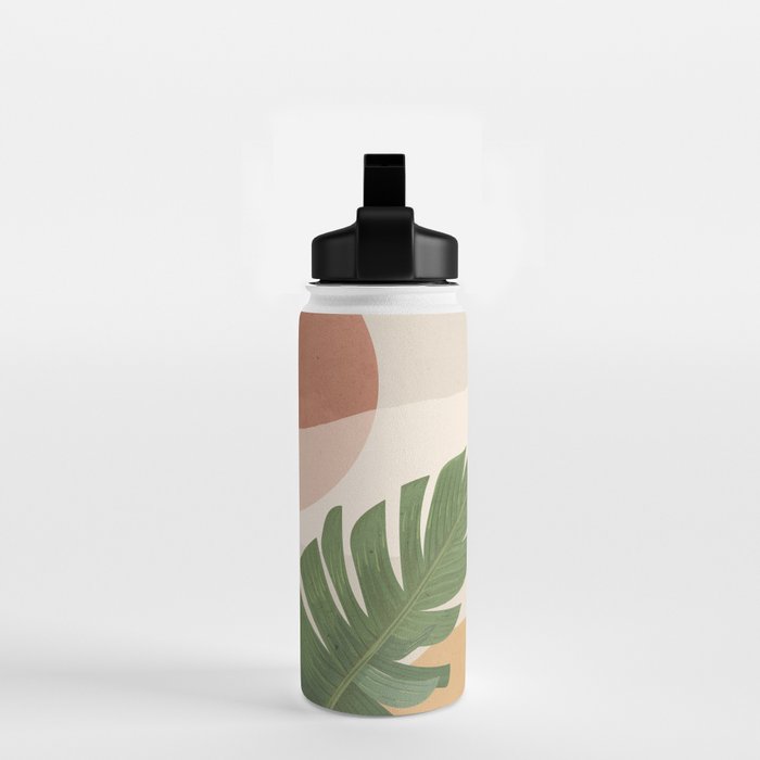 Abstract Art Tropical Leaves 45 Water Bottle Gallery Image 2