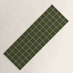 Grid (Olive Green) Yoga Mat Gallery Image 1
