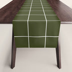 Grid (Olive Green) Table Runner Gallery Image 1