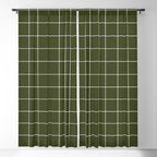 Grid (Olive Green) Window Curtain Gallery Image 5