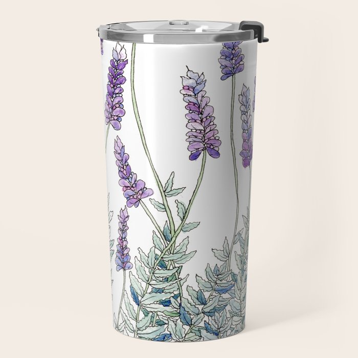Lavender, Illustration Travel Mug Gallery Image 2