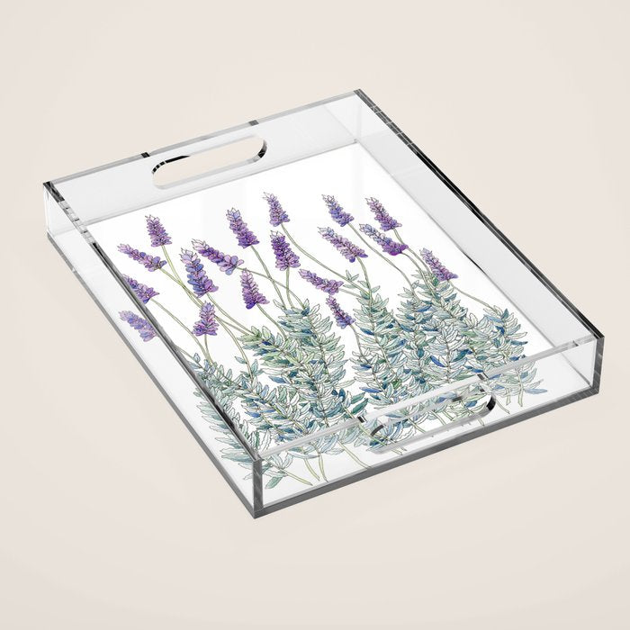 Lavender, Illustration Acrylic Tray Gallery Image 1