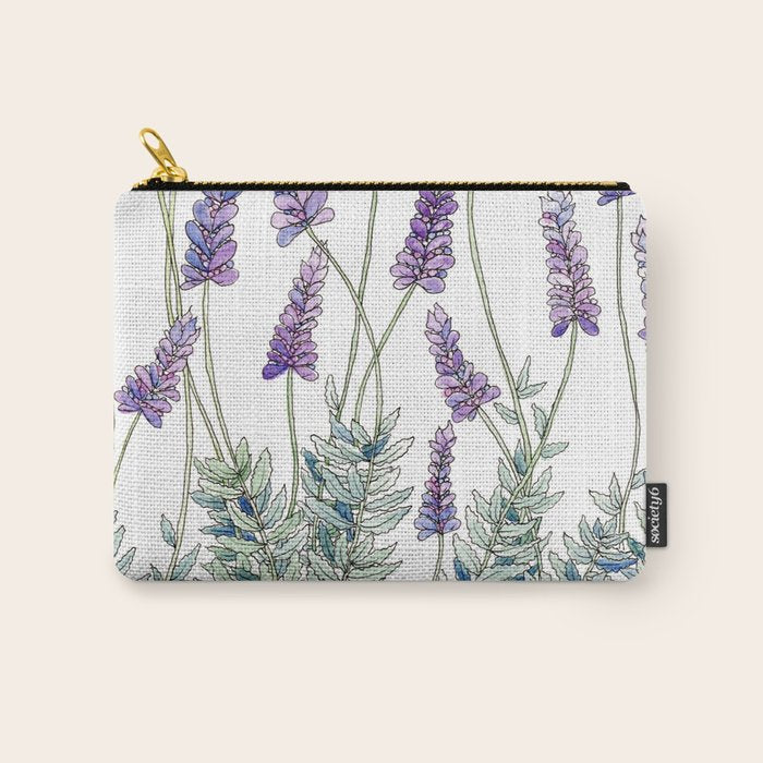 Lavender, Illustration Carry All Pouch Gallery Image 1