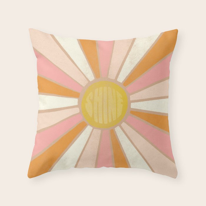 sundial shine, clay Throw Pillow Gallery Image 6