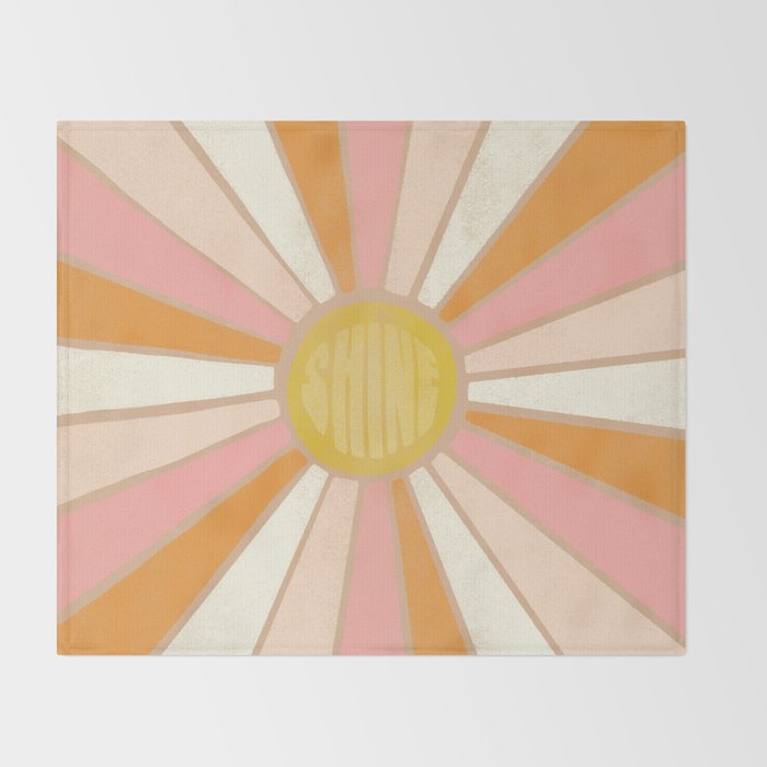 sundial shine, clay Throw Blanket Gallery Image 2