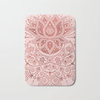 Sacred Lotus Mandala - Rose Gold & Blush Palette Bath Mat Gallery Image 1