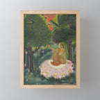 Indian Princess In Bird Garden Mini Art Print Gallery Image 1