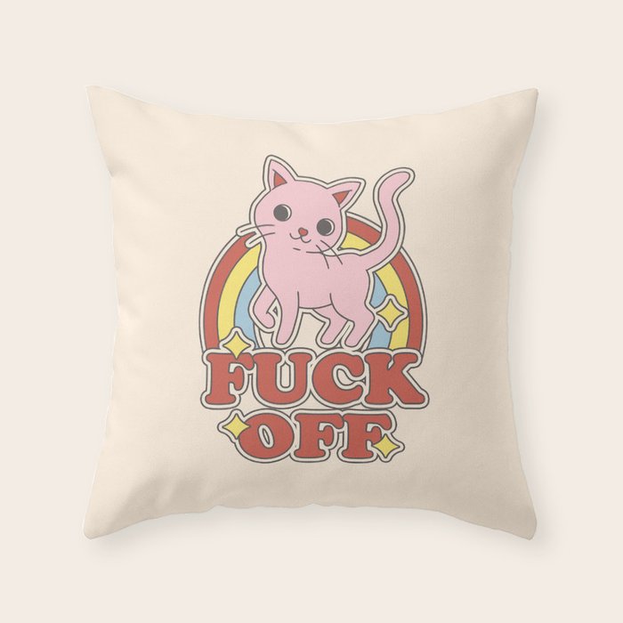 Fuck Off Throw Pillow Gallery Image 6