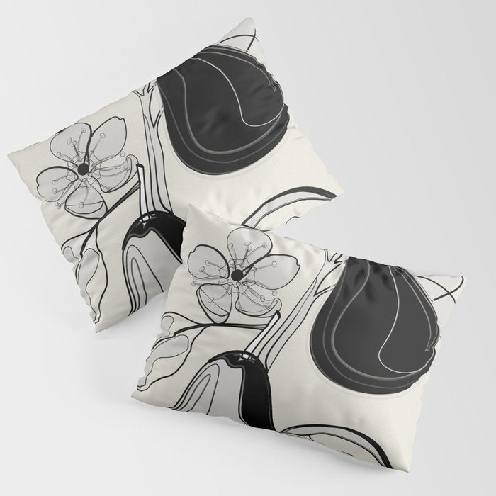 Line Art Pears 4 Pillow Sham Gallery Image 1