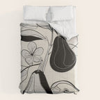 Line Art Pears 4 Comforter Gallery Image 6