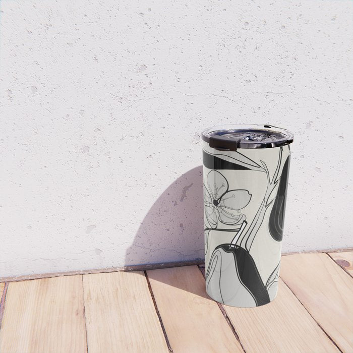 Line Art Pears 4 Travel Mug Gallery Image 4
