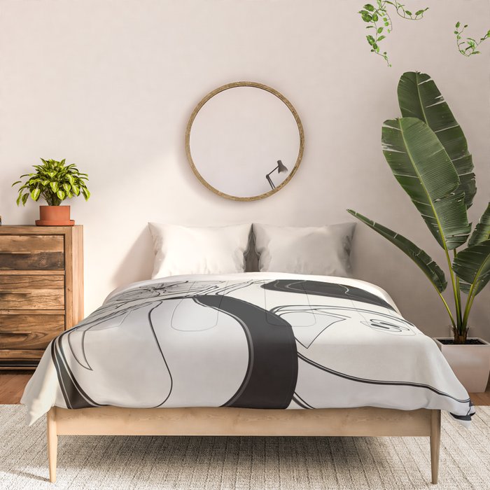 Line Art Pears 4 Comforter Gallery Image 3