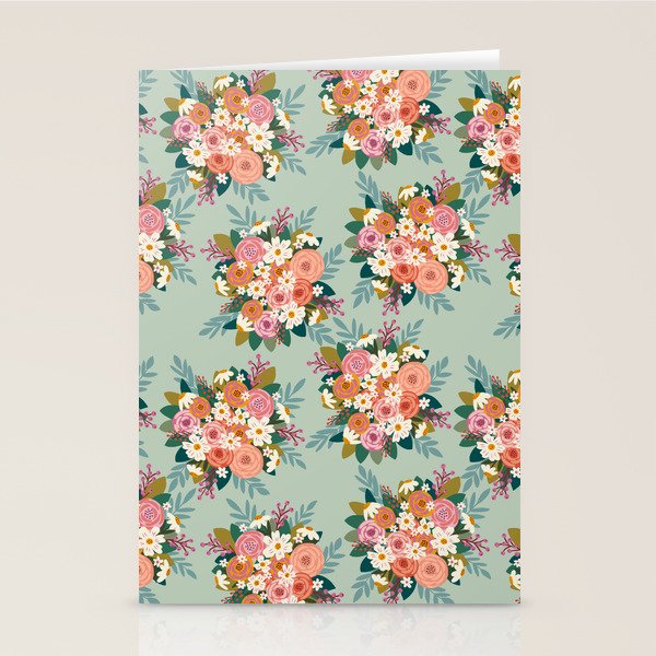 Flower bouquet pattern  Stationery Card Gallery Image 1
