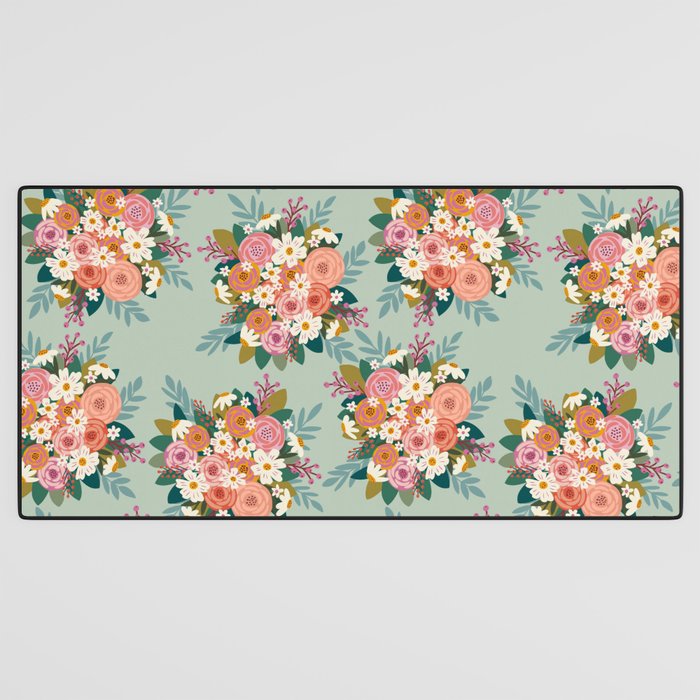 Flower bouquet pattern  Desk Mat Gallery Image 3