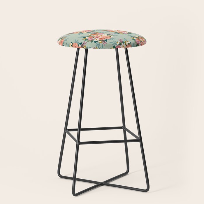 Flower bouquet pattern  Stool Gallery Image 1