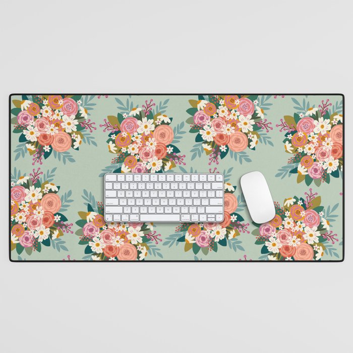 Flower bouquet pattern  Desk Mat Gallery Image 1
