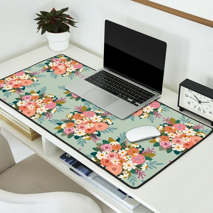 Flower bouquet pattern  Desk Mat Gallery Image 2