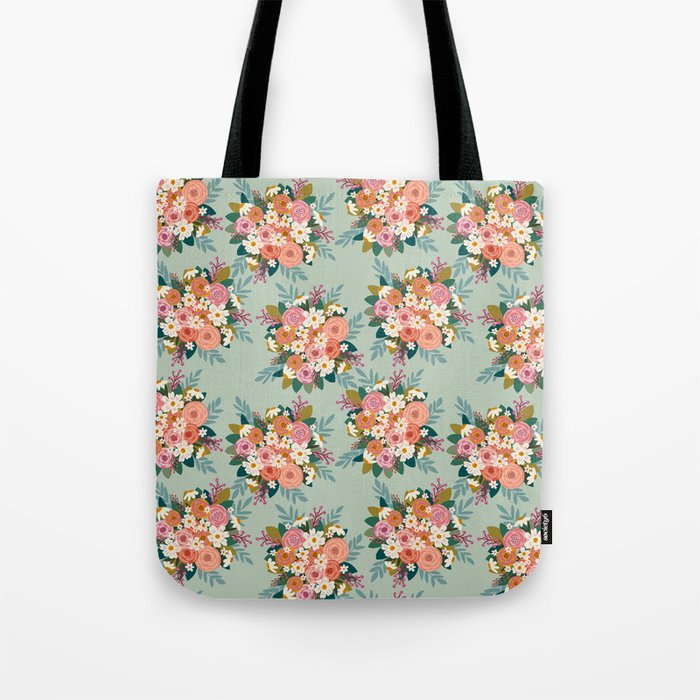 Flower bouquet pattern  Tote Bag Gallery Image 1