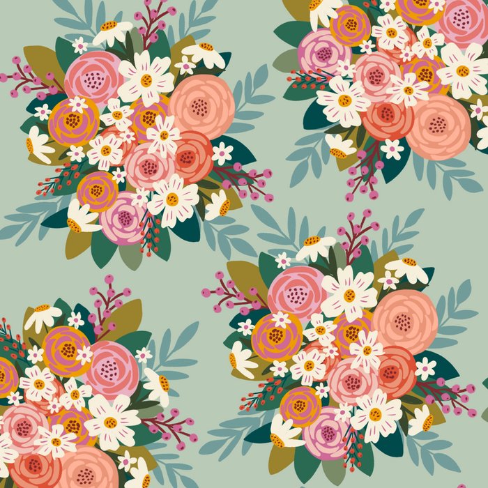 Flower bouquet pattern  Coffee Mug Gallery Image 2