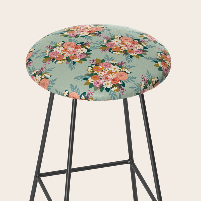 Flower bouquet pattern  Stool Gallery Image 2