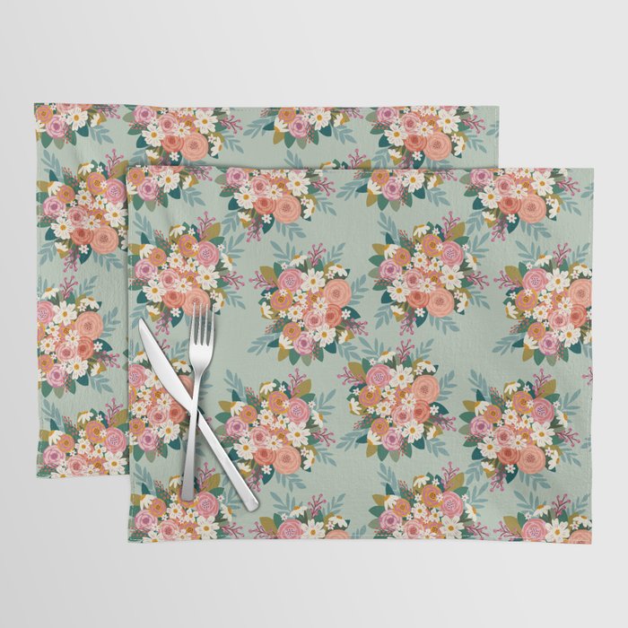 Flower bouquet pattern  Placemat