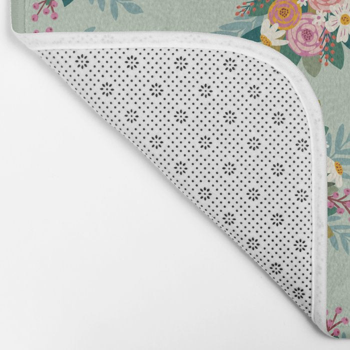 Flower bouquet pattern  Bath Mat Gallery Image 2