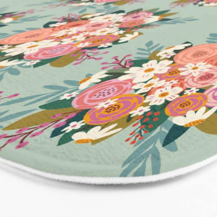 Flower bouquet pattern  Bath Mat Gallery Image 3