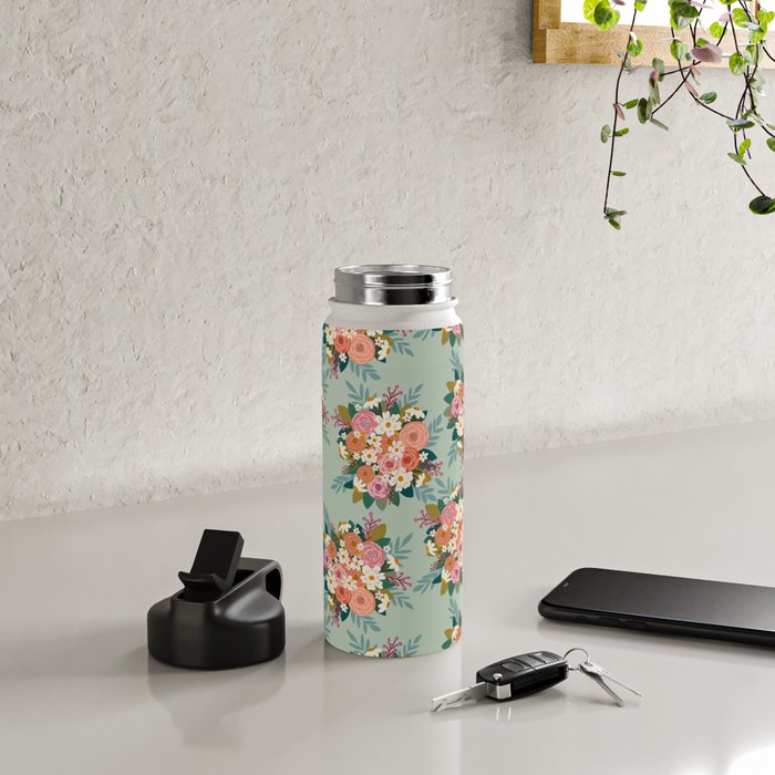 Flower bouquet pattern  Water Bottle Gallery Image 4