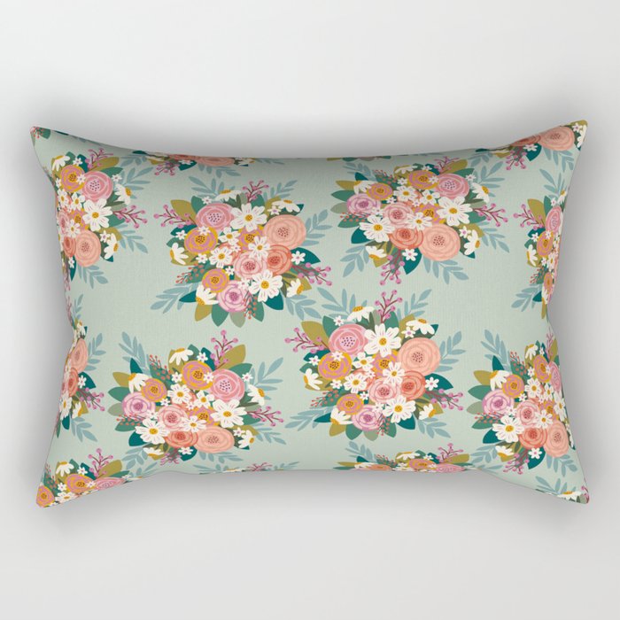 Flower bouquet pattern  Rectangular Pillow Gallery Image 1