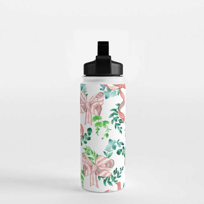 Whimsical Cheerful Bows Plants II Water Bottle Gallery Image 2