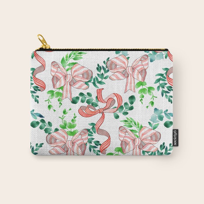 Whimsical Cheerful Bows Plants II Carry All Pouch Gallery Image 1