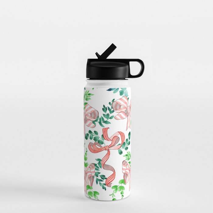 Whimsical Cheerful Bows Plants II Water Bottle Gallery Image 1