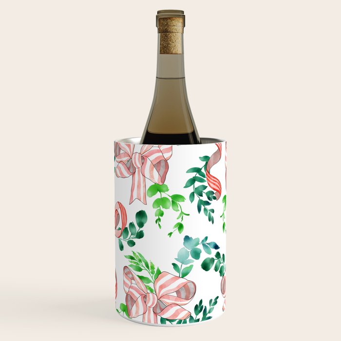 Whimsical Cheerful Bows Plants II Wine Chiller Gallery Image 3