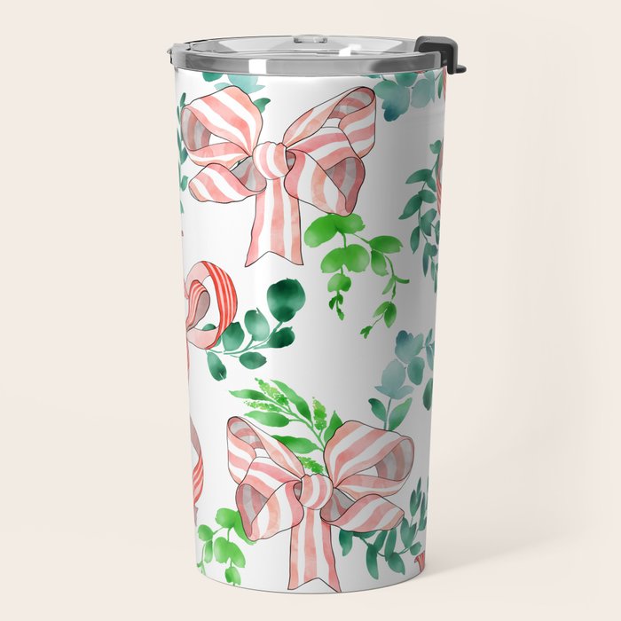 Whimsical Cheerful Bows Plants II Travel Mug Gallery Image 2