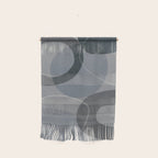Mid Century Shapes And Outline Grey Teal Wall Hanging Gallery Image 1
