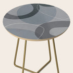 Mid Century Shapes And Outline Grey Teal Side Table Gallery Image 2